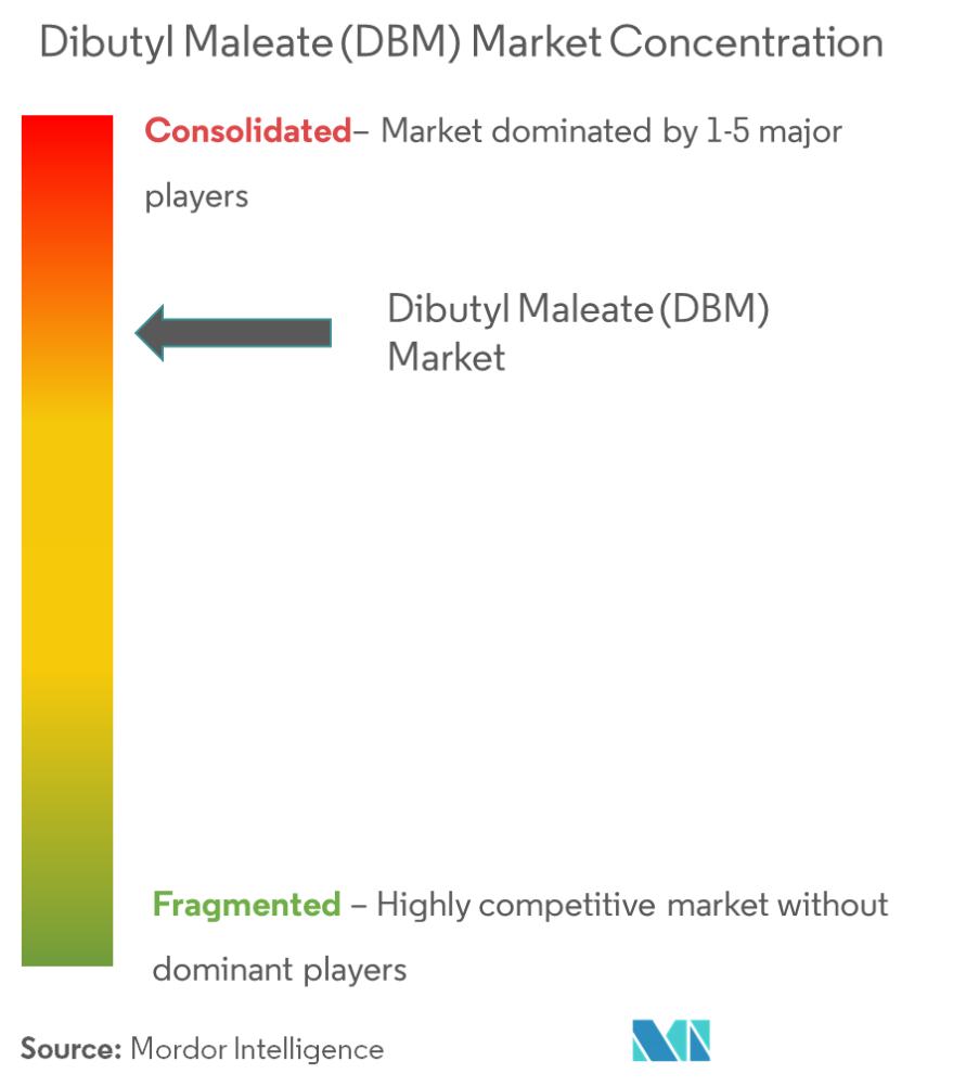 Concentration du marché – Marché du maléate de dibutyle (DBM)